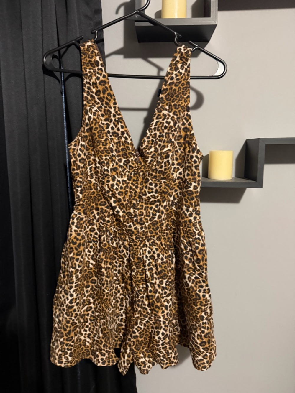 American Eagle Leopard Print romper size small